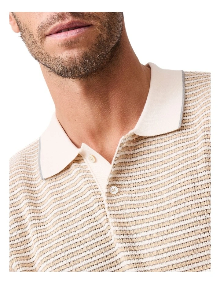 Oyster Island Knit Polo in Acorn image 4