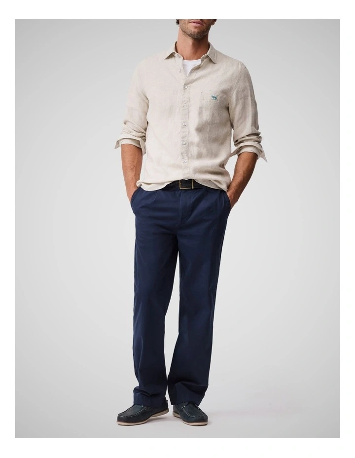 Coromandel 2 Long Sleeve Sports Fit Shirt in Oatmeal image 2
