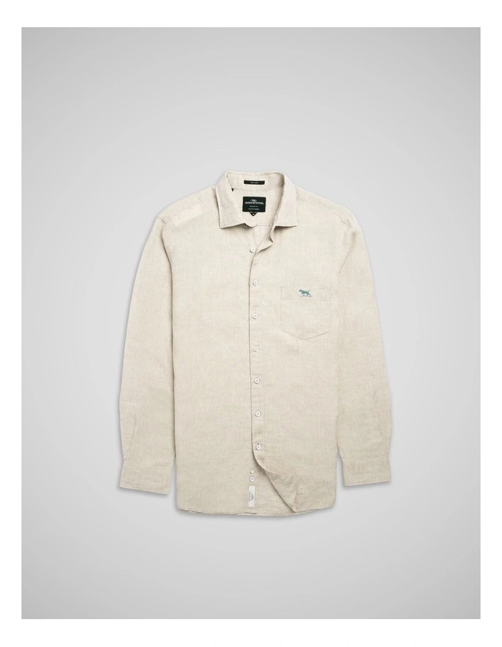 Coromandel 2 Long Sleeve Sports Fit Shirt in Oatmeal image 4