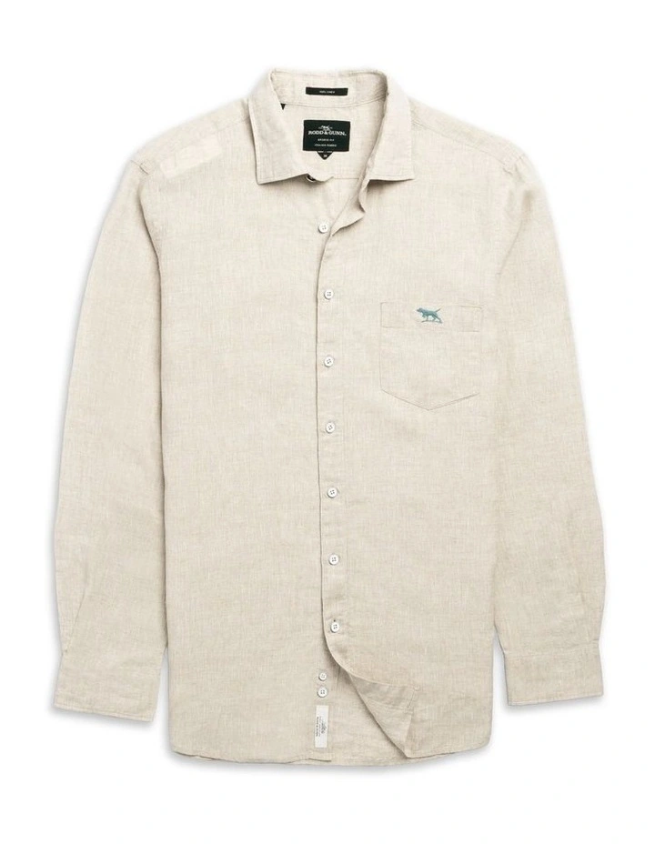 Coromandel 2 Long Sleeve Sports Fit Shirt in Oatmeal image 4