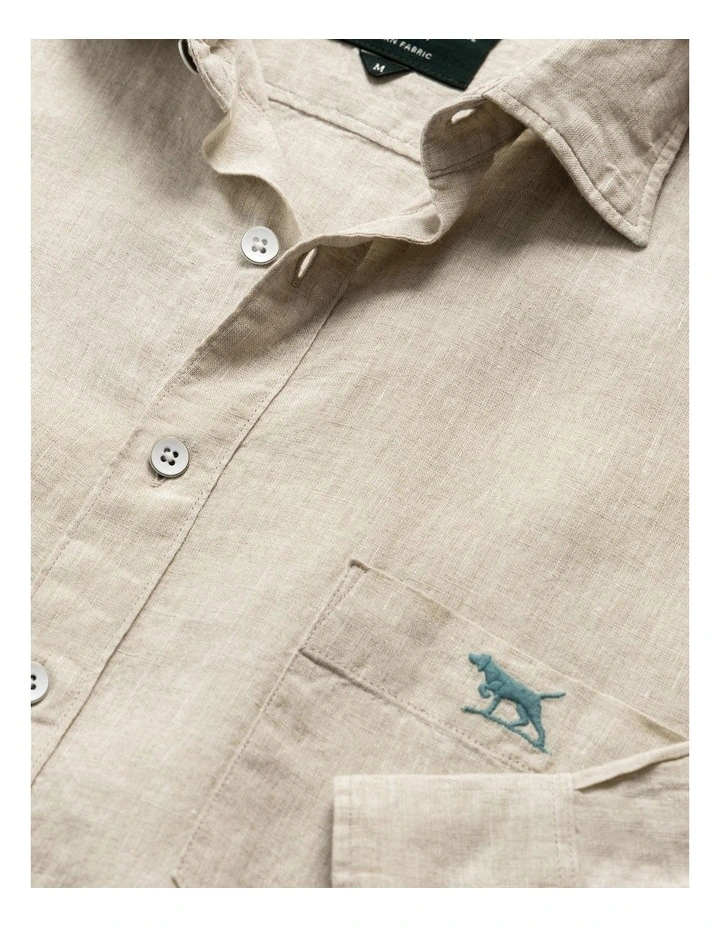 Coromandel 2 Long Sleeve Sports Fit Shirt in Oatmeal image 5