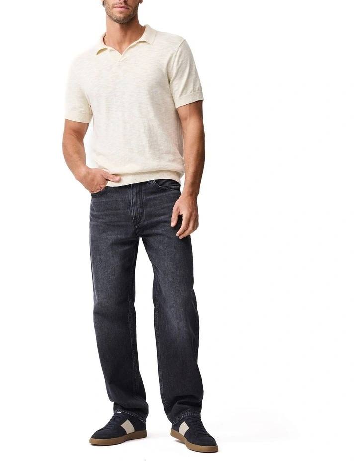 Poison Bay Knit Polo in Natural image 2