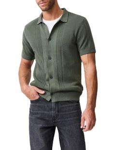 Cobb River Knit Polo Shirt in Forest