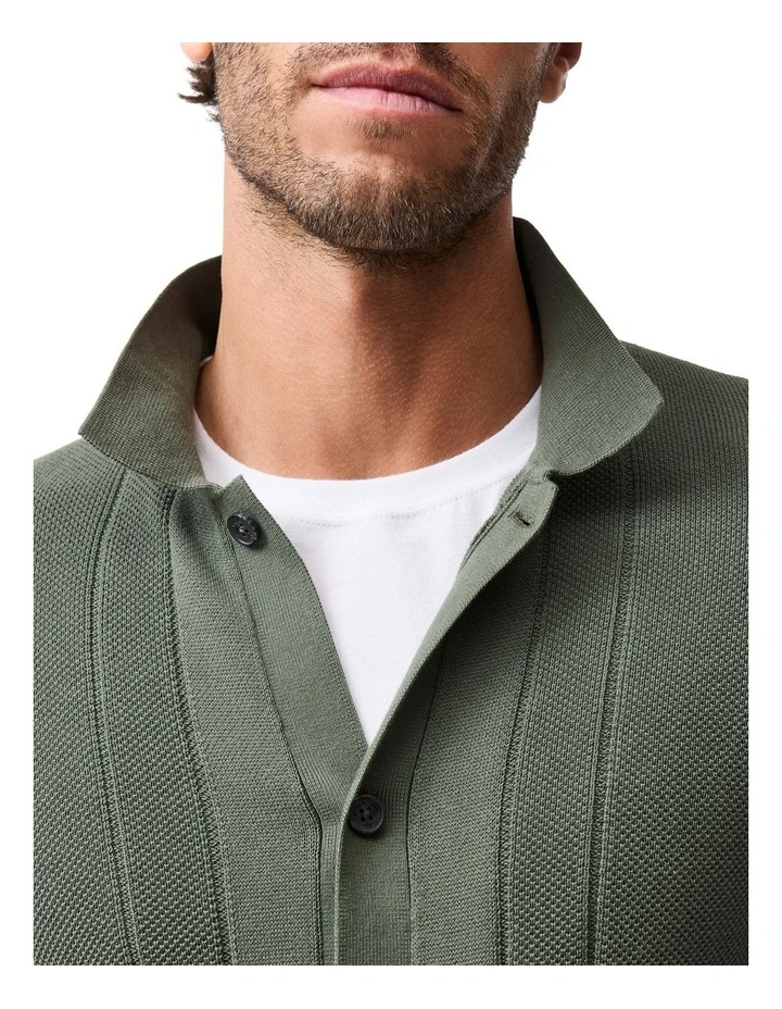Cobb River Knit Polo Shirt in Forest image 6