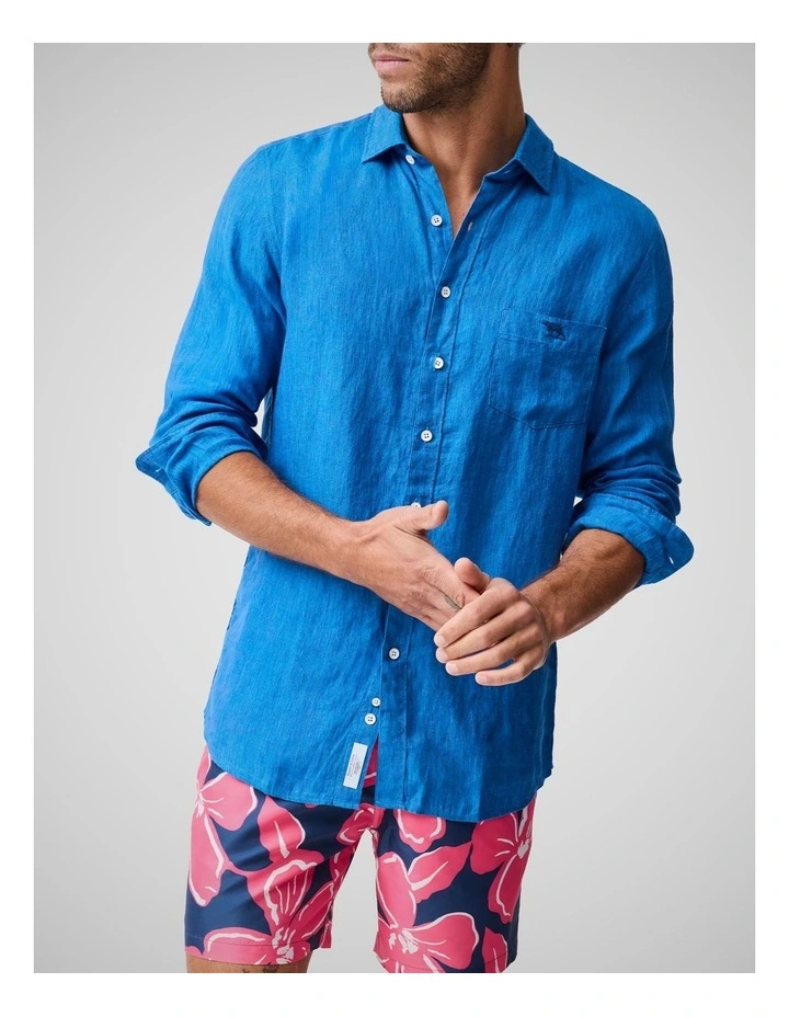Coromandel 2 Long Sleeve Sports Fit Shirt in Cyan image 1