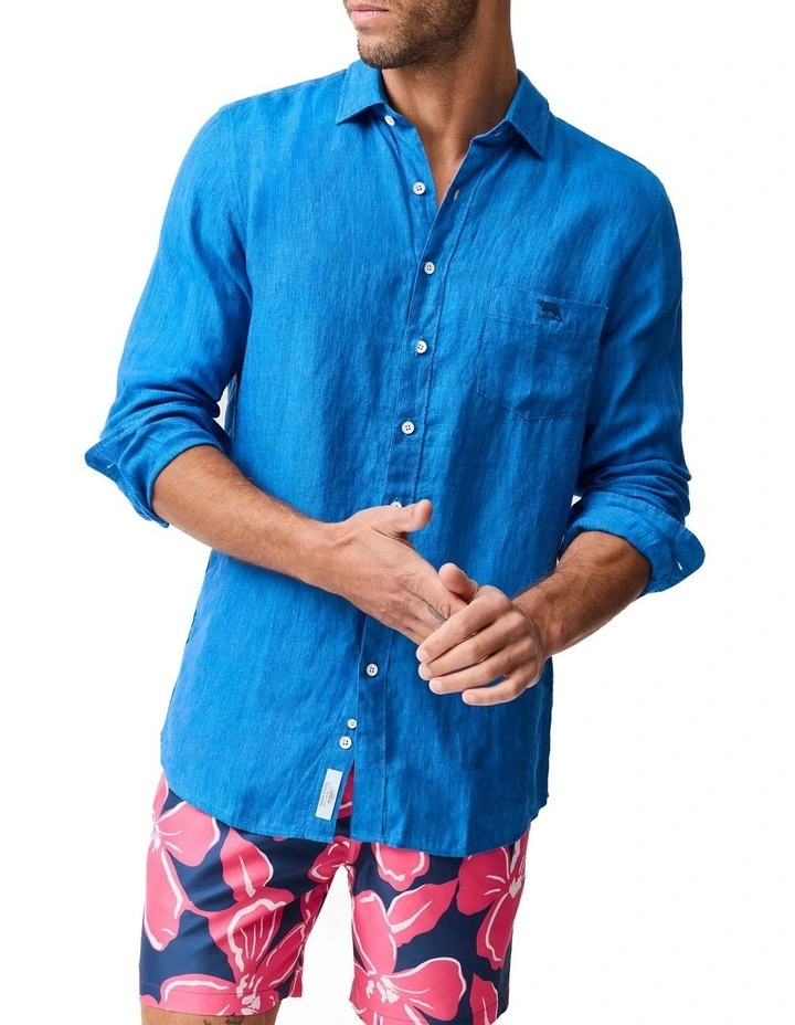 Coromandel 2 Long Sleeve Sports Fit Shirt in Cyan image 1