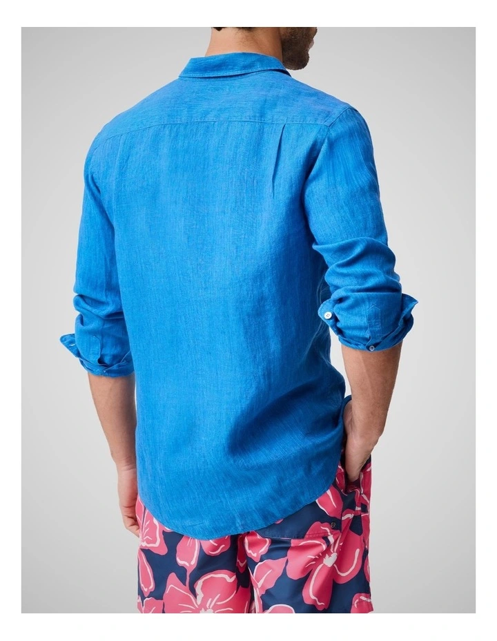 Coromandel 2 Long Sleeve Sports Fit Shirt in Cyan image 3