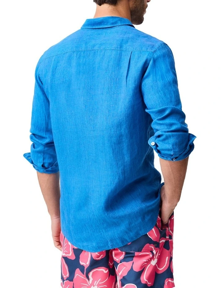 Coromandel 2 Long Sleeve Sports Fit Shirt in Cyan image 3
