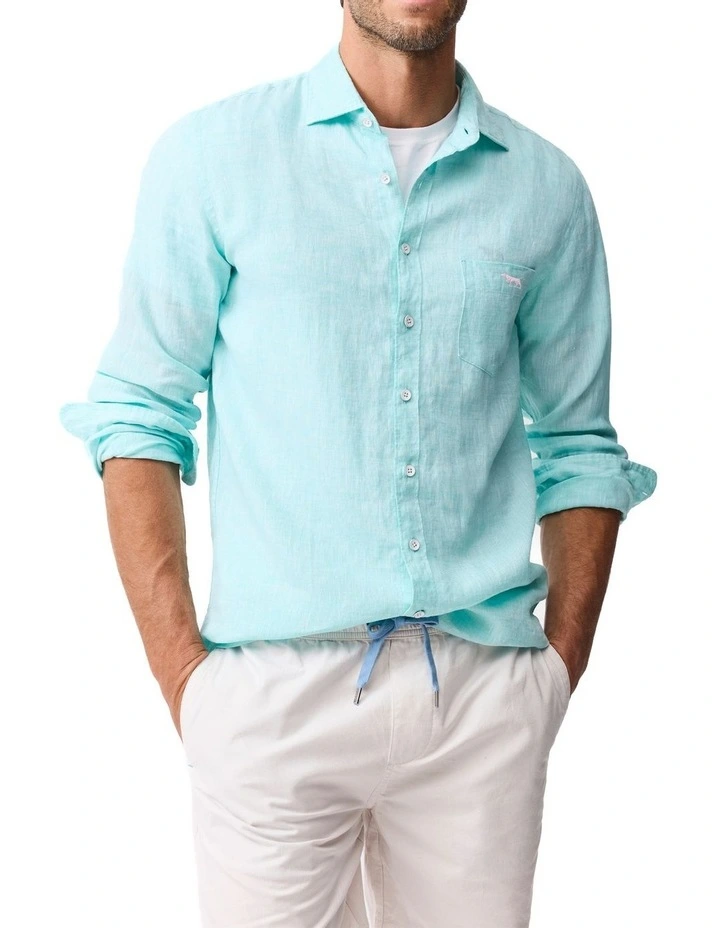 Coromandel 2 Long Sleeve Sports Fit Shirt in Mint image 1