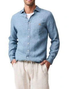 Coromandel 2 Long Sleeve Sports Fit Shirt  in Sea Stone