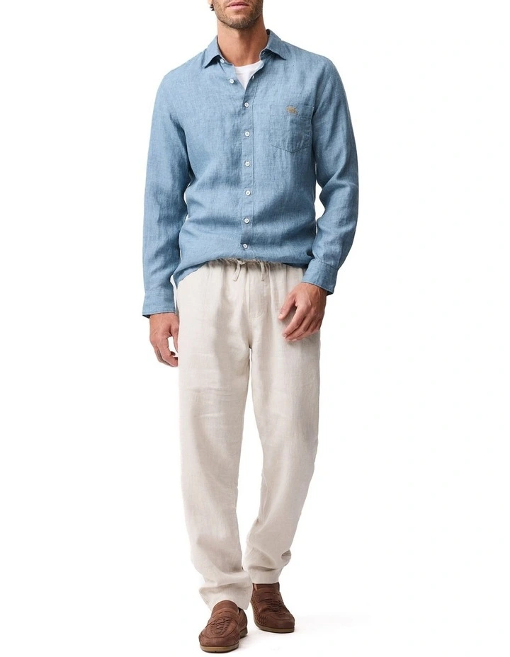 Coromandel 2 Long Sleeve Sports Fit Shirt in Sea Stone image 2