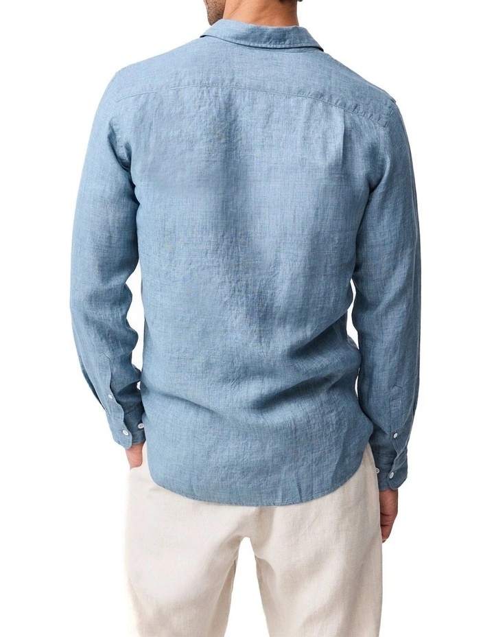 Coromandel 2 Long Sleeve Sports Fit Shirt in Sea Stone image 3