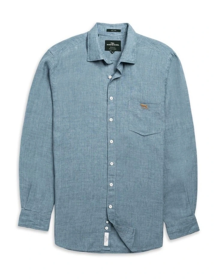 Coromandel 2 Long Sleeve Sports Fit Shirt in Sea Stone image 4