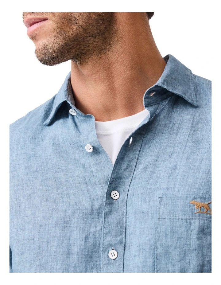 Coromandel 2 Long Sleeve Sports Fit Shirt in Sea Stone image 6