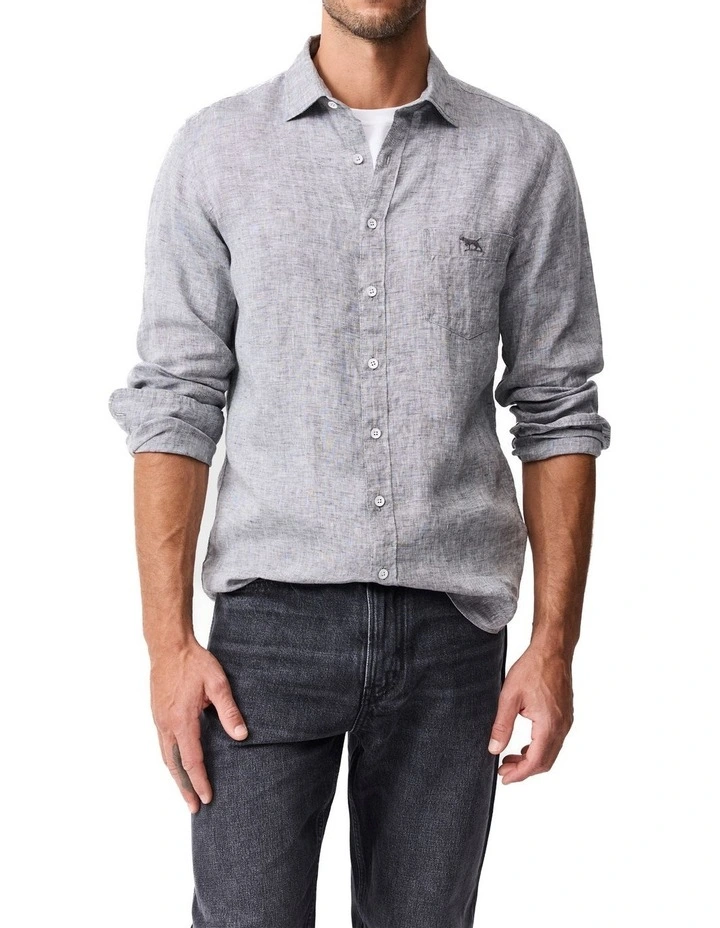 Coromandel 2 Long Sleeve Sports Fit Shirt in Smoke image 1