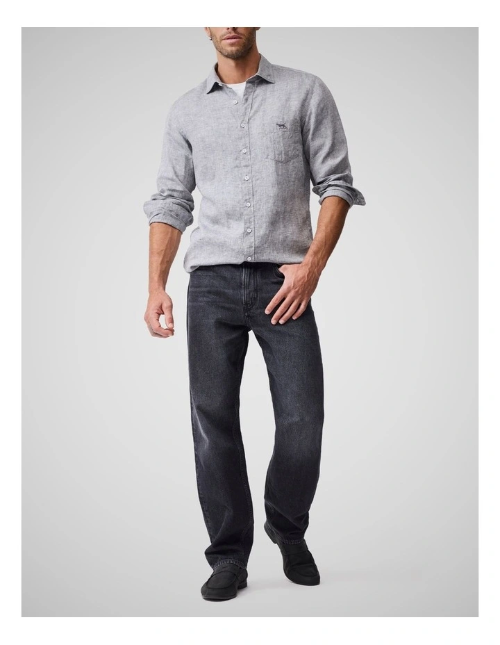 Coromandel 2 Long Sleeve Sports Fit Shirt in Smoke image 2