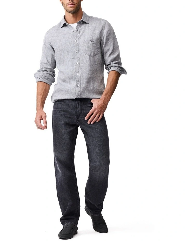 Coromandel 2 Long Sleeve Sports Fit Shirt in Smoke image 2