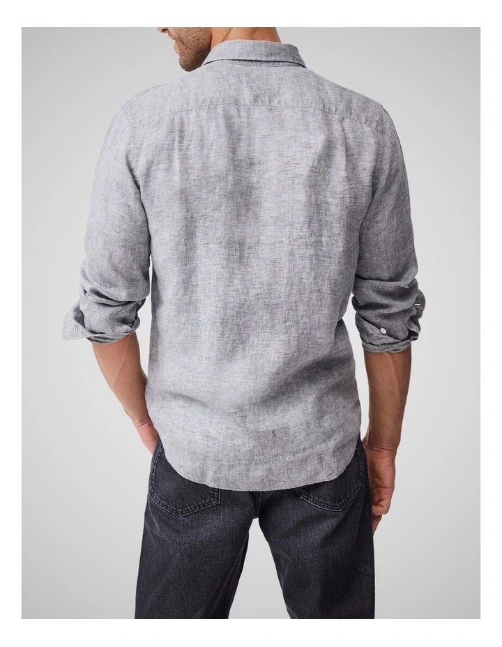 Coromandel 2 Long Sleeve Sports Fit Shirt in Smoke image 3