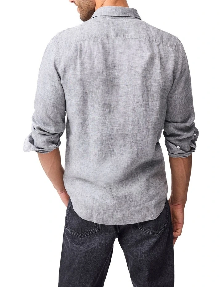 Coromandel 2 Long Sleeve Sports Fit Shirt in Smoke image 3