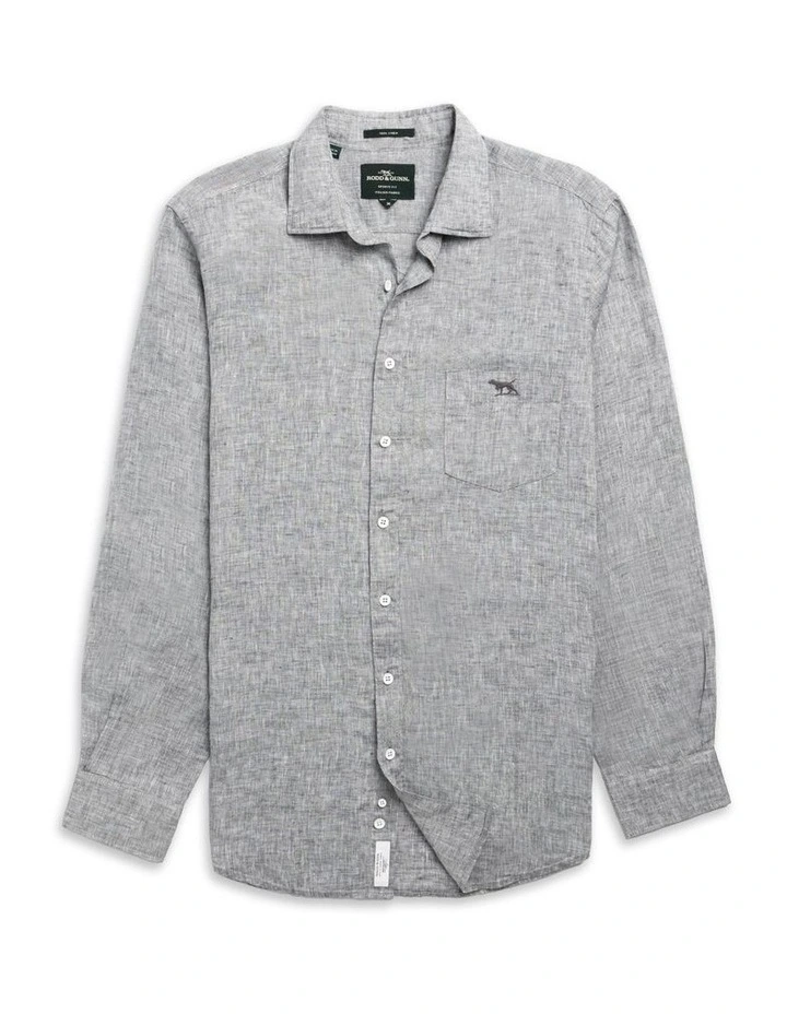 Coromandel 2 Long Sleeve Sports Fit Shirt in Smoke image 4