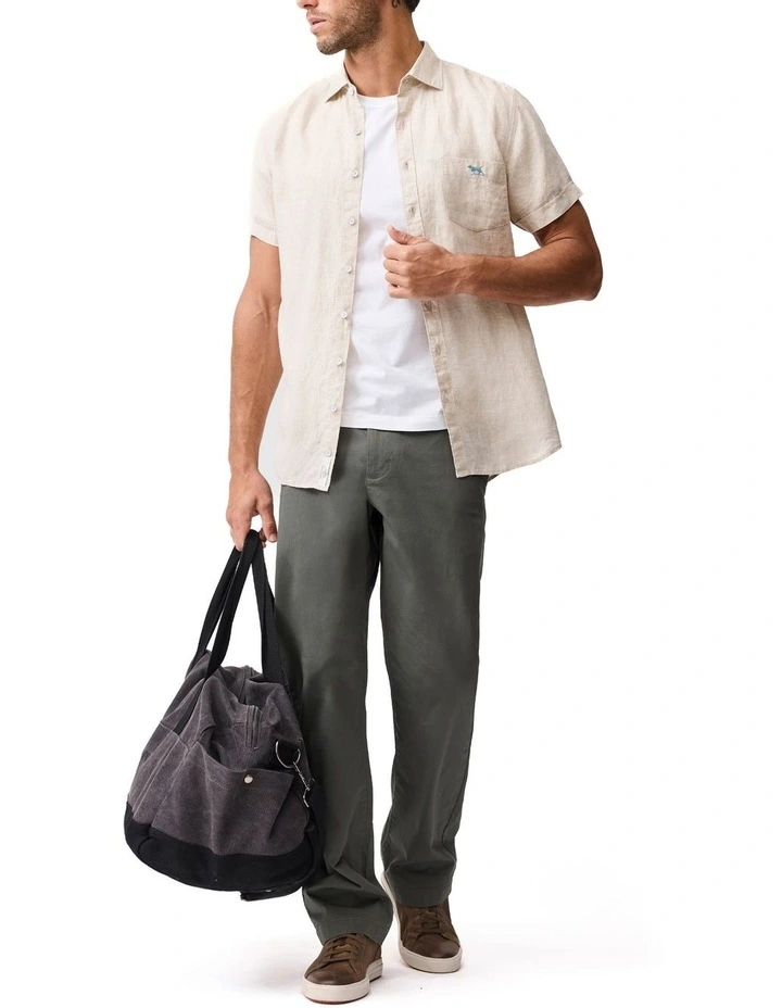 Cathedral Cove Short Sleeve Sports Fit Shirt in Oatmeal image 2