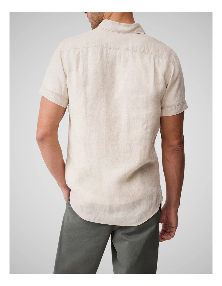 Cathedral Cove Short Sleeve Sports Fit Shirt in Oatmeal image 3