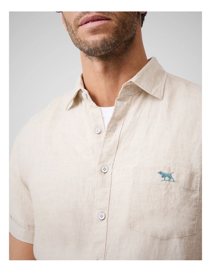 Cathedral Cove Short Sleeve Sports Fit Shirt in Oatmeal image 6