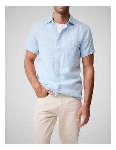 Cathedral Cove Short Sleeve Sports Fit Shirt  in Sky