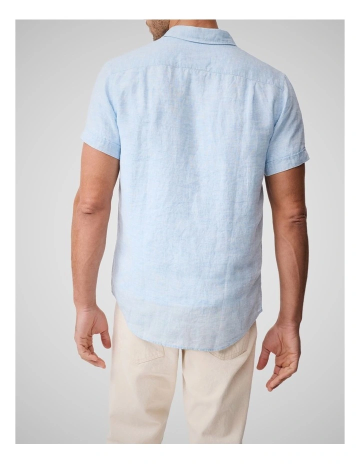 Cathedral Cove Short Sleeve Sports Fit Shirt  in Sky image 3