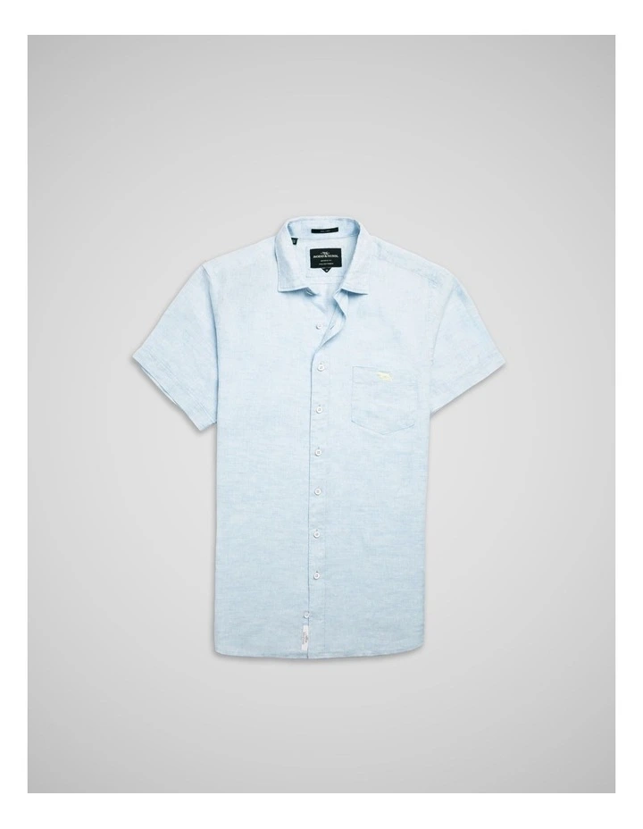 Cathedral Cove Short Sleeve Sports Fit Shirt  in Sky image 4