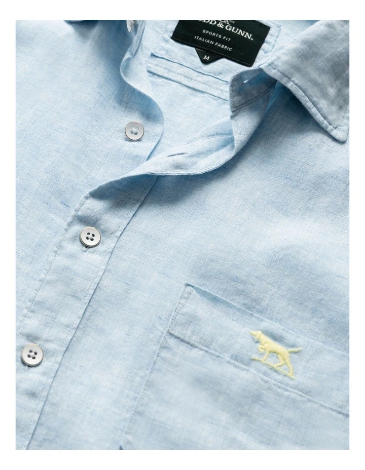 Cathedral Cove Short Sleeve Sports Fit Shirt  in Sky image 5