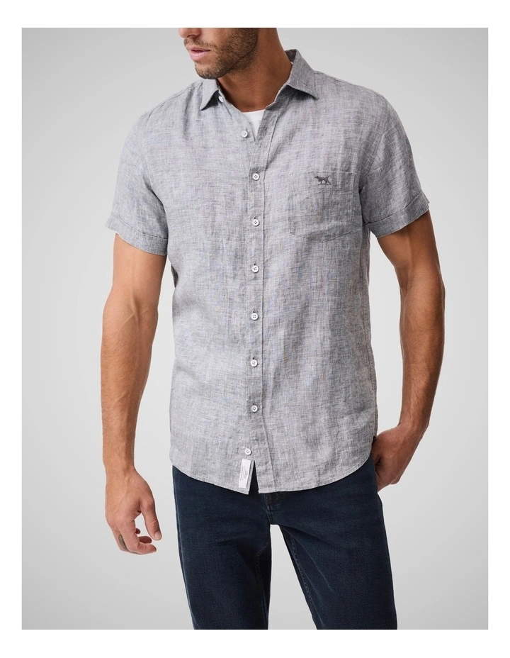 Cathedral Cove Short Sleeve Sports Fit Shirt in Smoke image 1