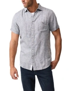 Cathedral Cove Short Sleeve Sports Fit Shirt in Smoke