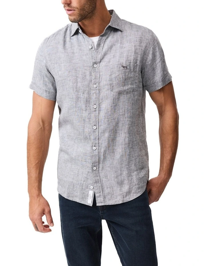 Cathedral Cove Short Sleeve Sports Fit Shirt in Smoke image 1