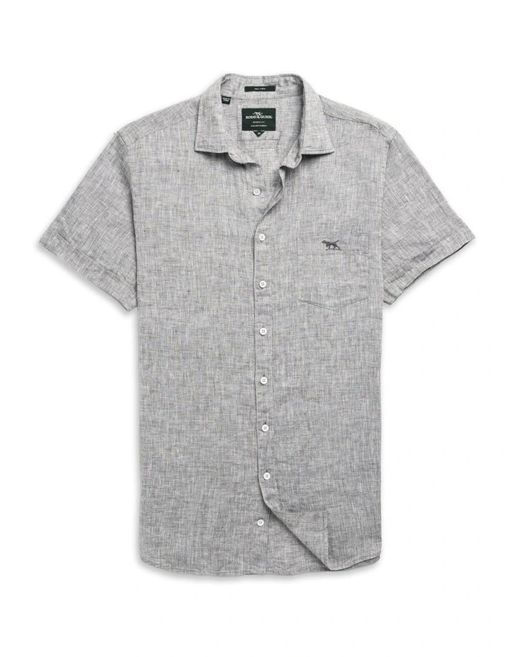 Cathedral Cove Short Sleeve Sports Fit Shirt in Smoke image 4