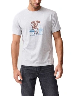 Gunners Track T-shirt in Pebble