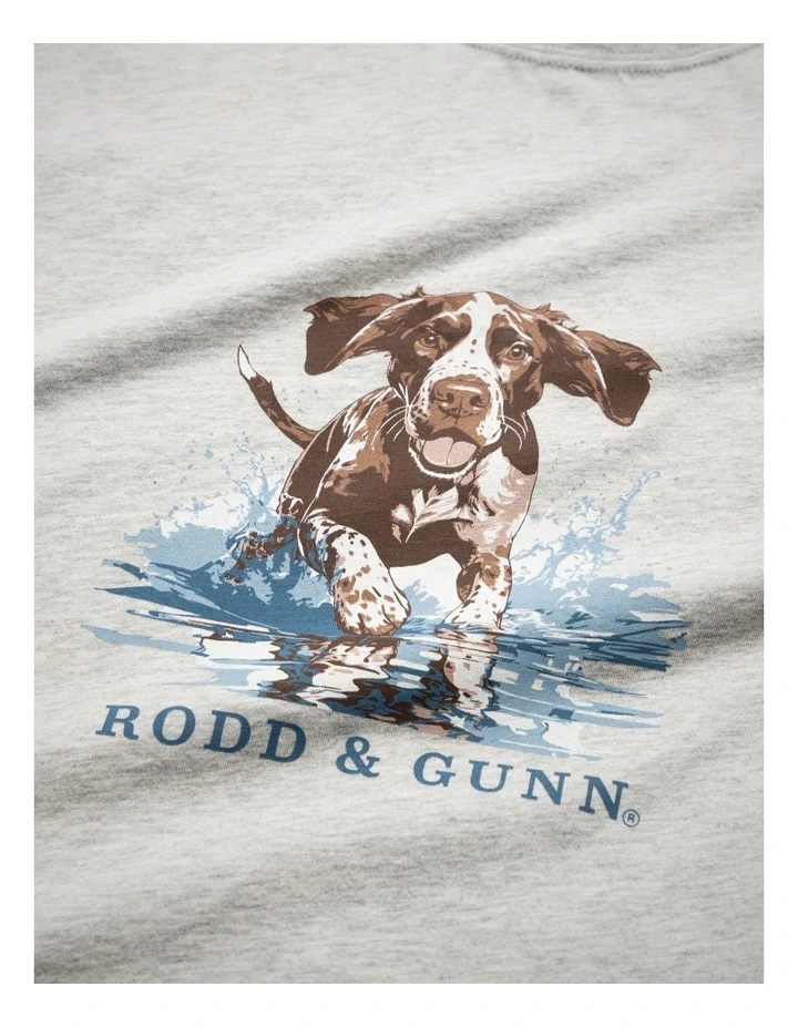 Gunners Track T-shirt in Pebble image 5