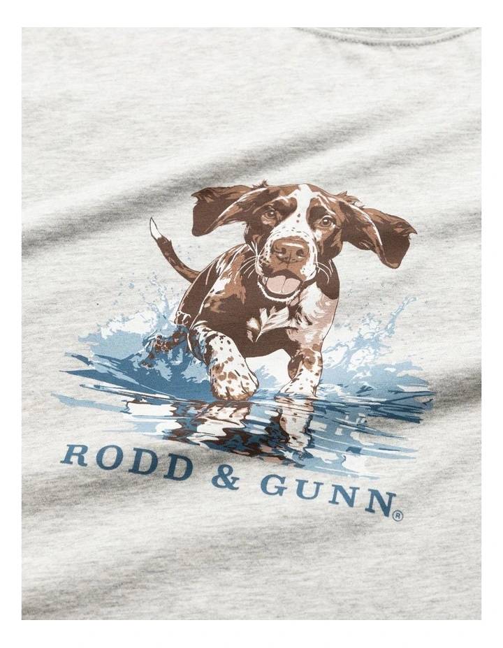 Gunners Track T-shirt in Pebble image 5