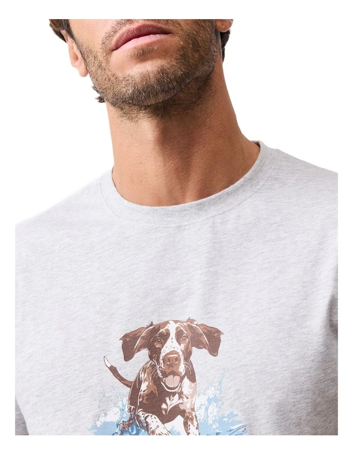 Gunners Track T-shirt in Pebble image 6