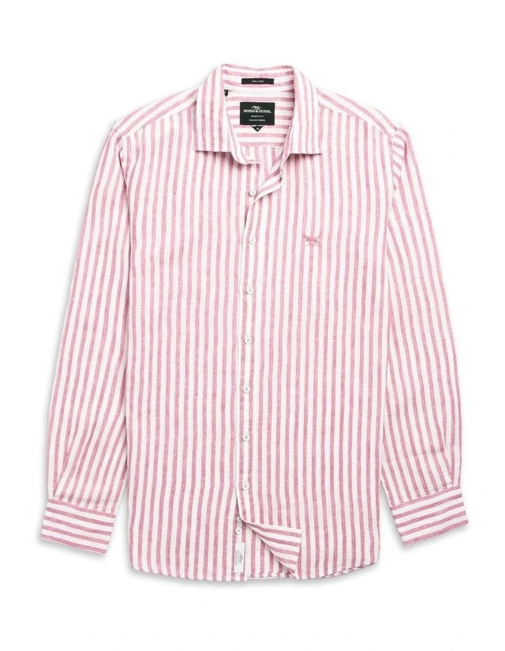 Seadown Long Sleeve Sports Fit Shirt in Rosewater image 4