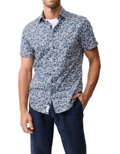 South Hampton Short Sleeve Sports Fit Shirt in Ink