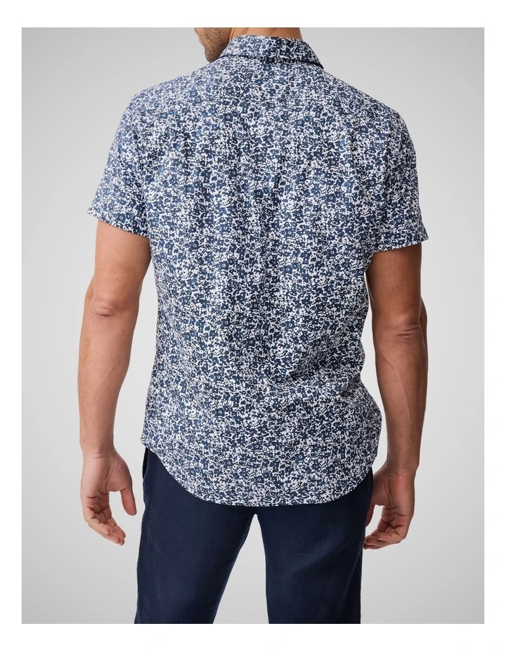 South Hampton Short Sleeve Sports Fit Shirt in Ink image 3