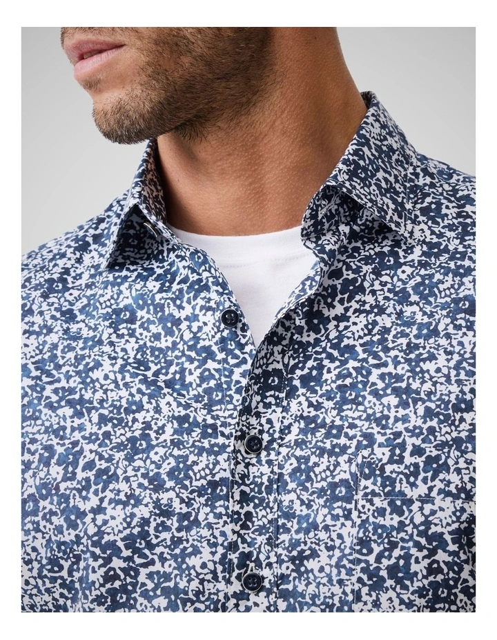 South Hampton Short Sleeve Sports Fit Shirt in Ink image 6