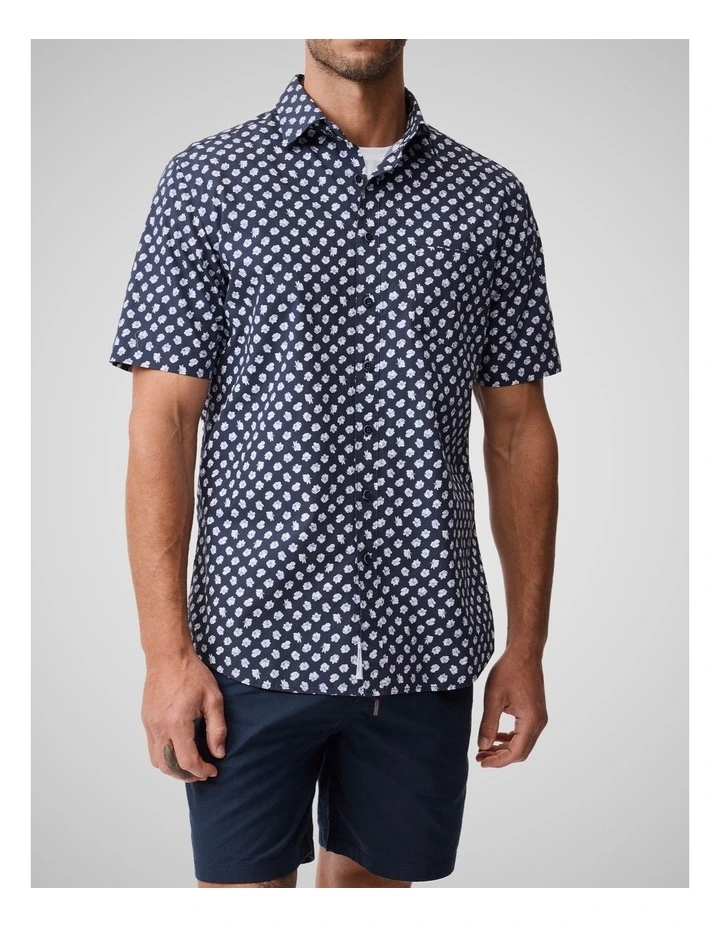 Thomsons Crossing Short Sleeve Shirt in Navy image 1