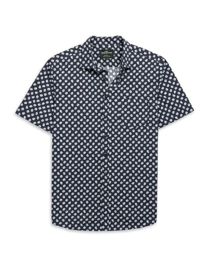 Thomsons Crossing Short Sleeve Shirt in Navy image 4