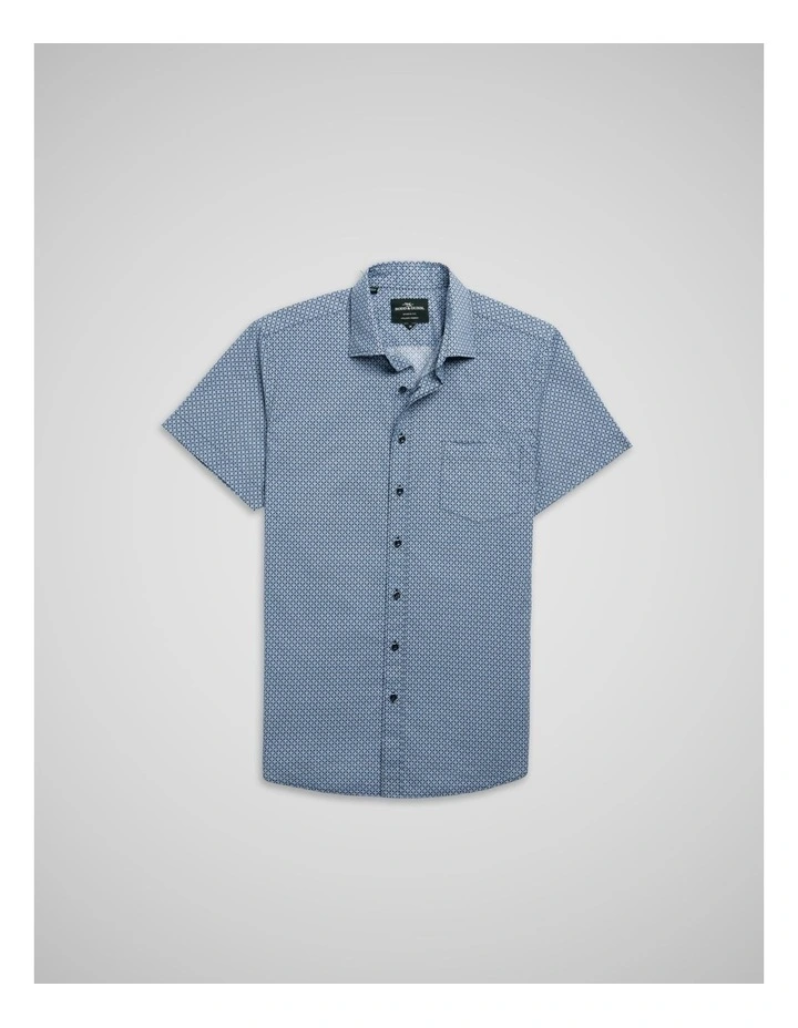 Chartwell Short Sleeve Sports Fit Shirt in Navy image 4