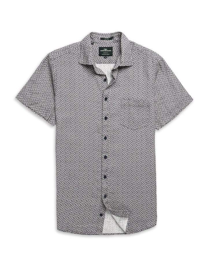 Featherson Short Sleeve Sports Fit Shirt in Bluestone image 4