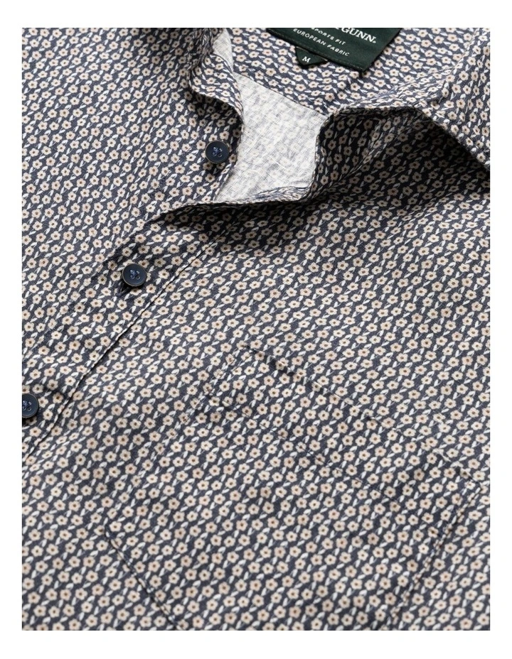 Featherson Short Sleeve Sports Fit Shirt in Bluestone image 5