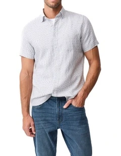 Featherson Short Sleeve Sports Fit Shirt in Snow