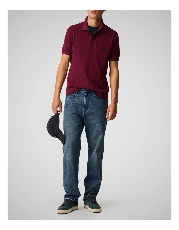 The Gunn Sports Fit Polo in Oxblood image 2